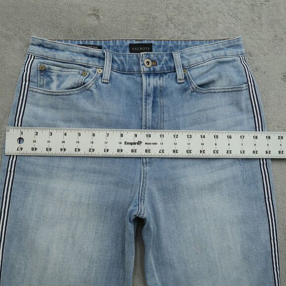 Talbots Jeans Women's Size 8 Blue High-Rise Modern Ankle 26" Inseam Distressed - Picture 7 of 16